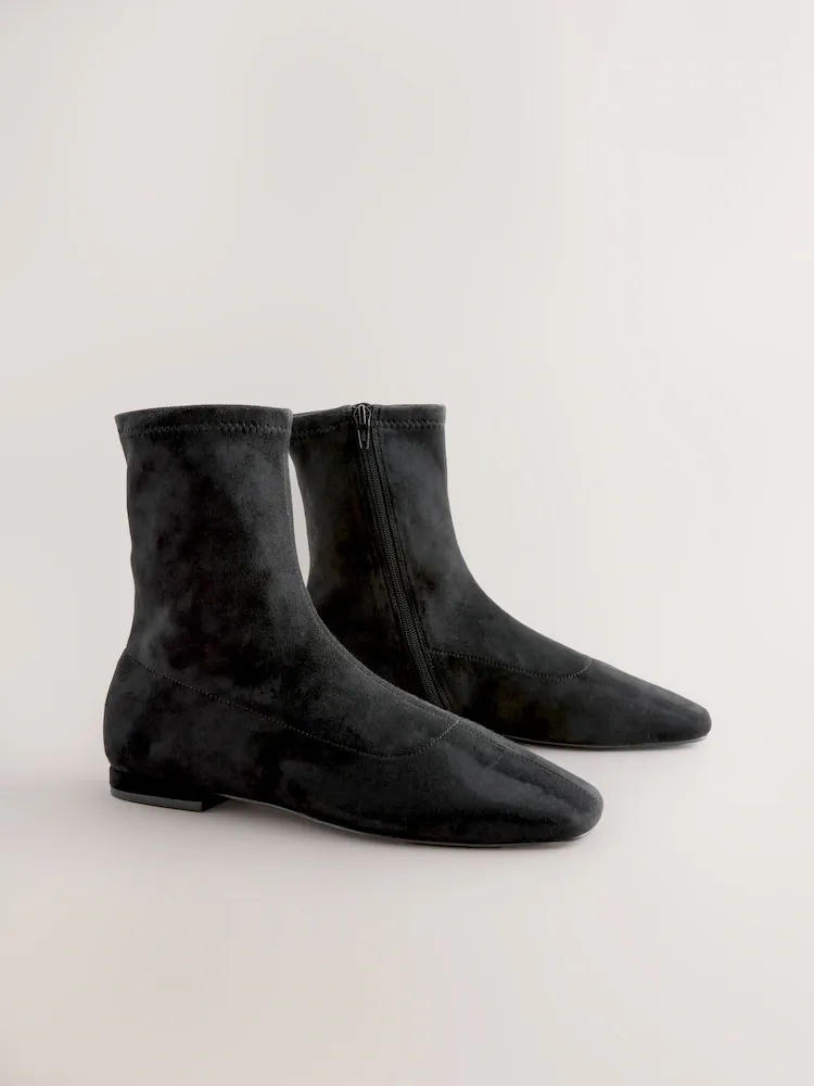 Next, Flat Sock Ankle Boots