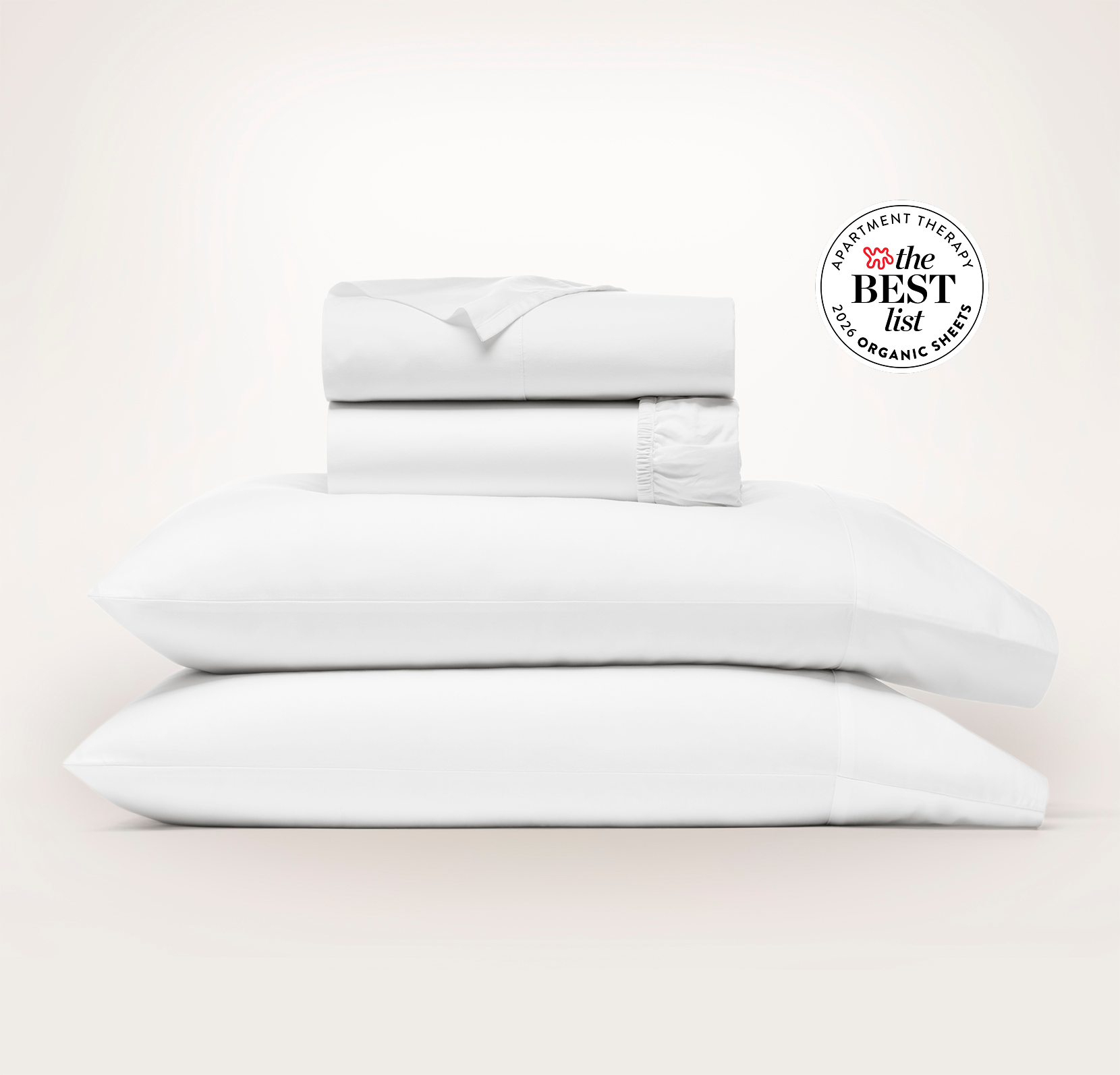 Percale Hemmed Sheet Set - White - Twin