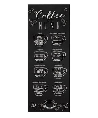 Stratton Home Décor "Coffee Menu" 31.5-Inch x 11.8-Inch Wall Sign in Black