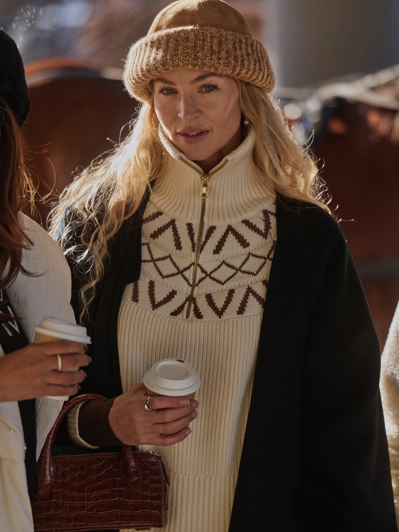 Varley, Sigrid Fairisle Half-Zip Knit