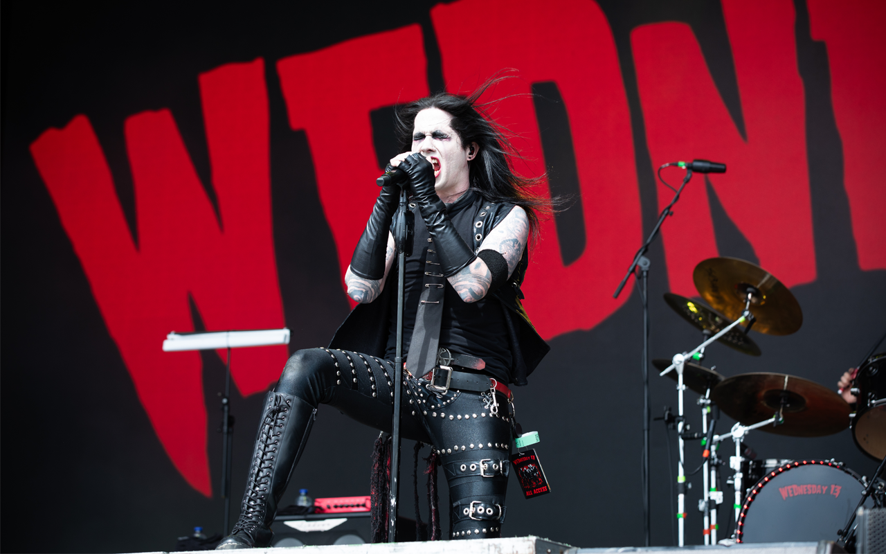 Wednesday 13 on stage