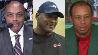 Charles Barkley appears on March Madness, Michael Jordan speaks to Stephen Curry and Tiger Woods speaks after The Masters.