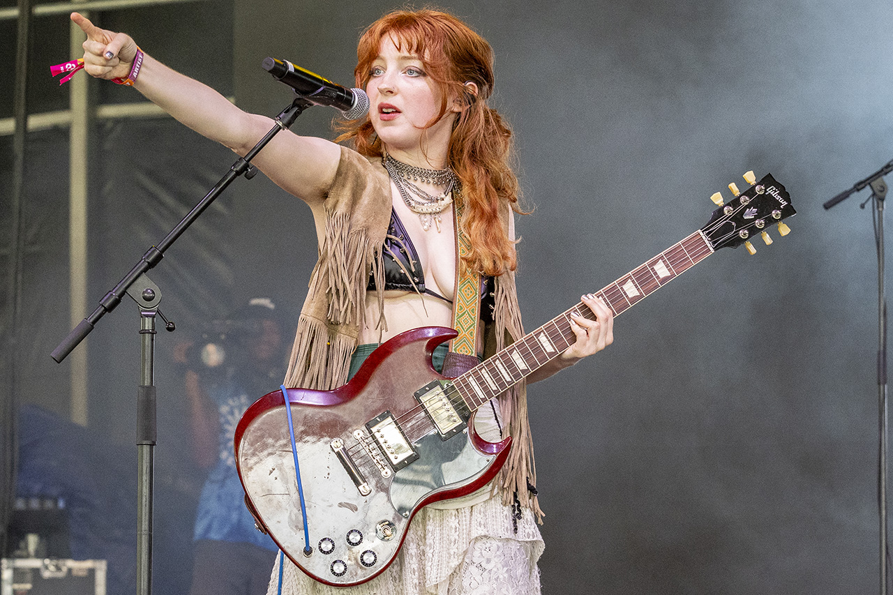 Ellie Livingston of Die Spitz performs during day one of 2025 Bonnaroo Music &amp;amp; Arts Festival on June 12, 2025 in Manchester, Tennessee.