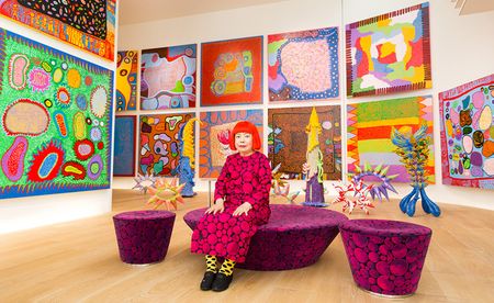 Portrait of Japanese artist Yayoi Kusama