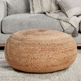 Lianne Handwoven Jute Pouf