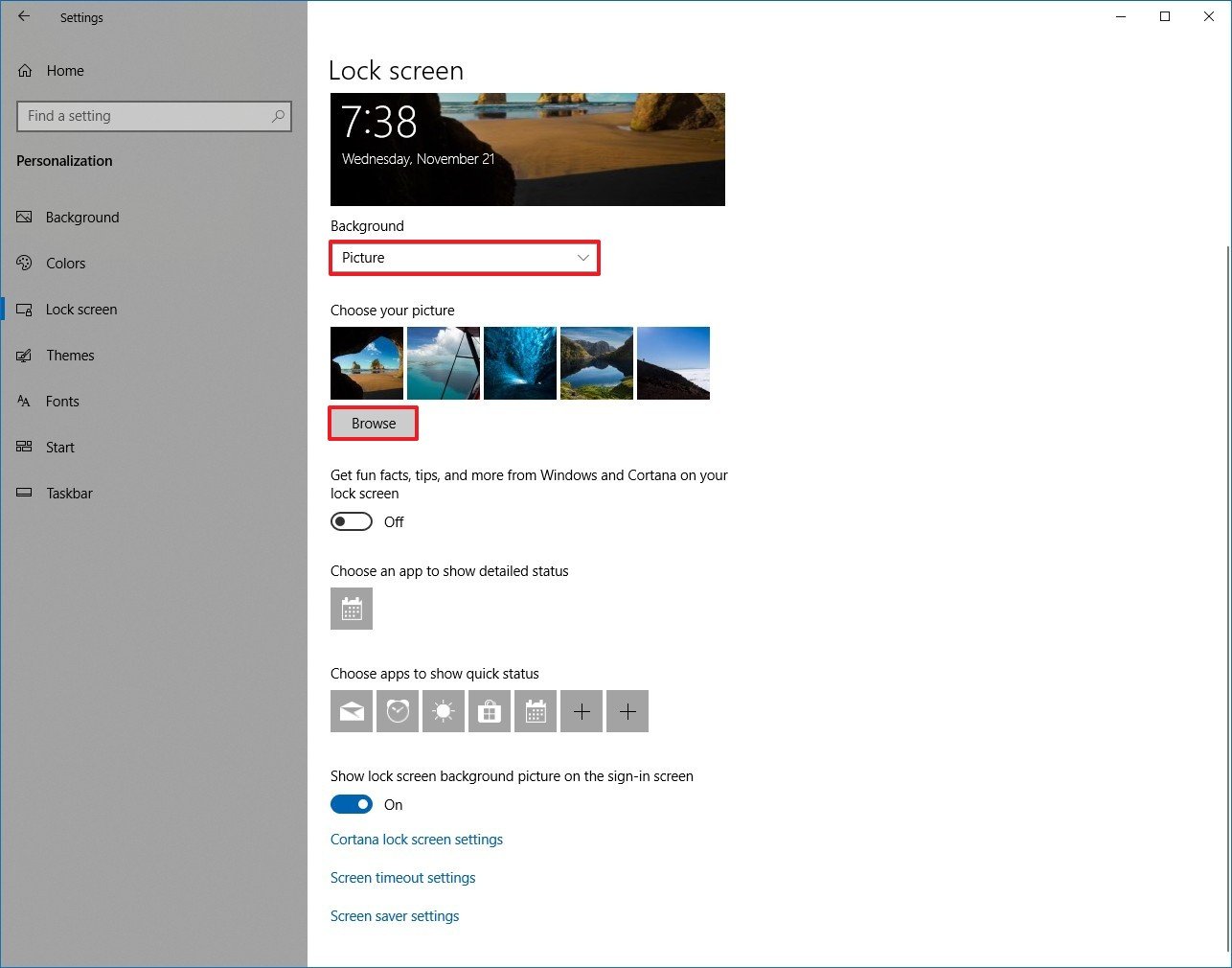 Screen settings. Lock Screen Customizer for Windows 10. Find Screen. On Screen menus are Locked.