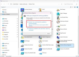 Windows Memory Diagnostic check for problems