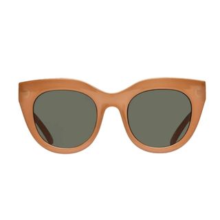 Pair of oversized orange framed oversized sunglasses