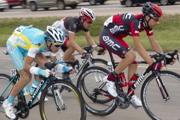 Yevgeniy Nepomnyachshiy (Astana), Oliver Zaugg (RadioShack-Nissan) and Ivan Santaromita (BMC) were part of the day-long breakaway.