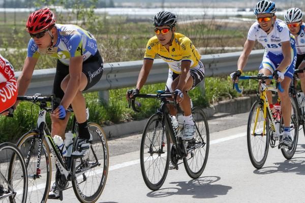 Chan Jae Jang, injured in a crash in the sprint on stage 5, lost the race lead