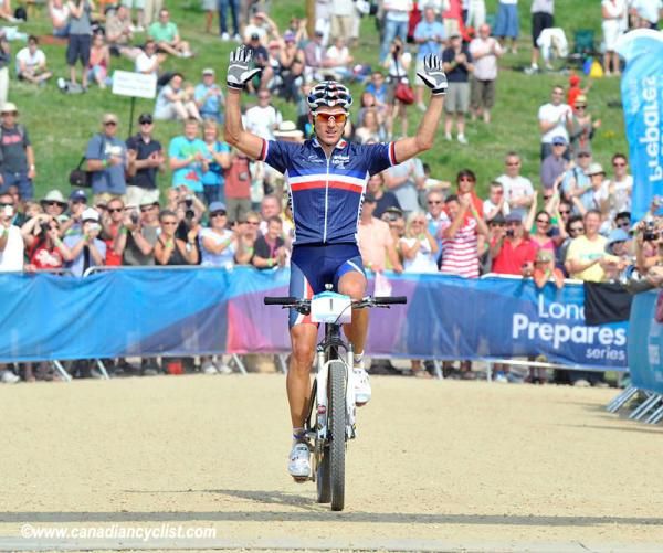 Reigning Olympic Champion Julien Absalon (France) wins the Olympic Test Event.