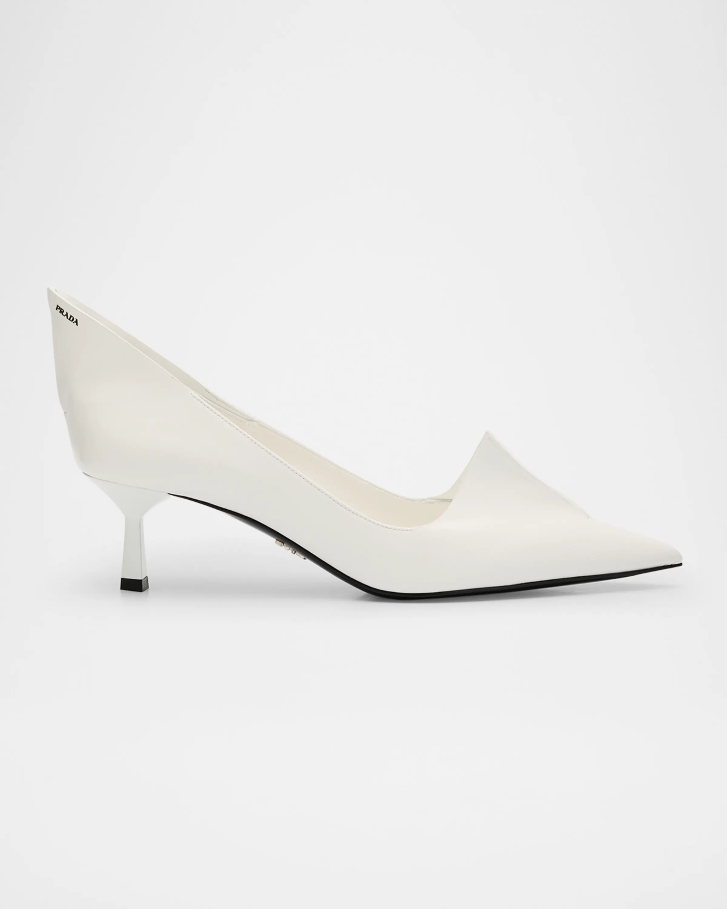 White Prada Mohawk Pump