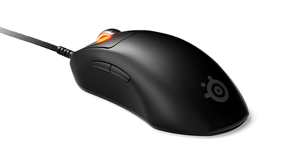 Product shot of the SteelSeries Prime Mini mouse, one of the best mouse options for MacBook