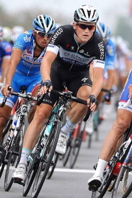 Andy Fenn (Omega Pharma-Quick Step) in the bunch