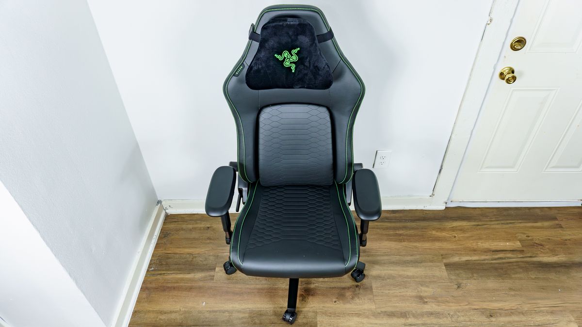 The Razer Iskur V2 NewGen gaming chair fully assembled