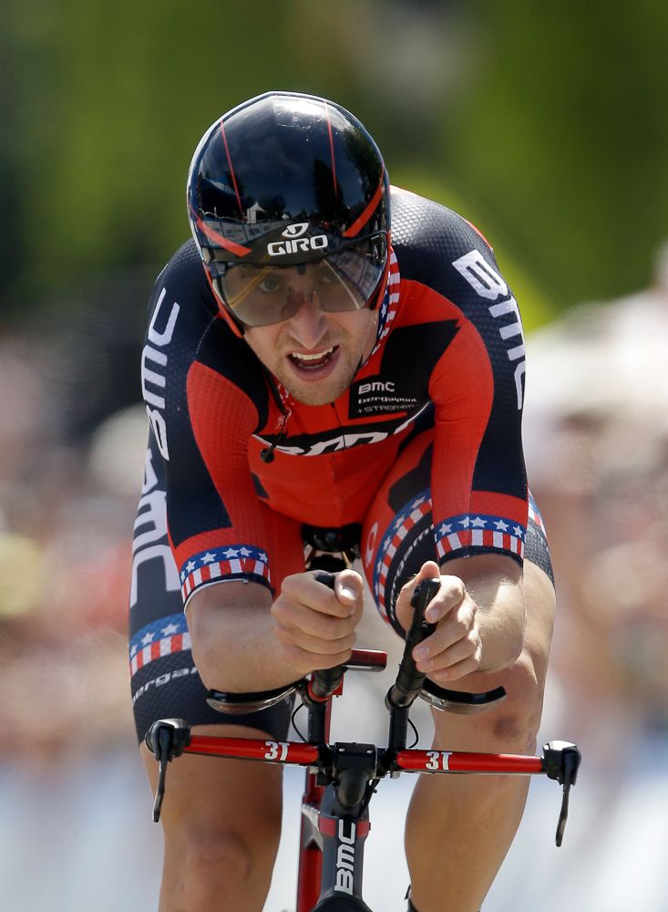 Taylor Phinney finished third during the stage 3 time trial in Folsom at the 2014 Tour of California.