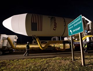 Antares Roll Out to Pad 0A, Dec. 17, 2013