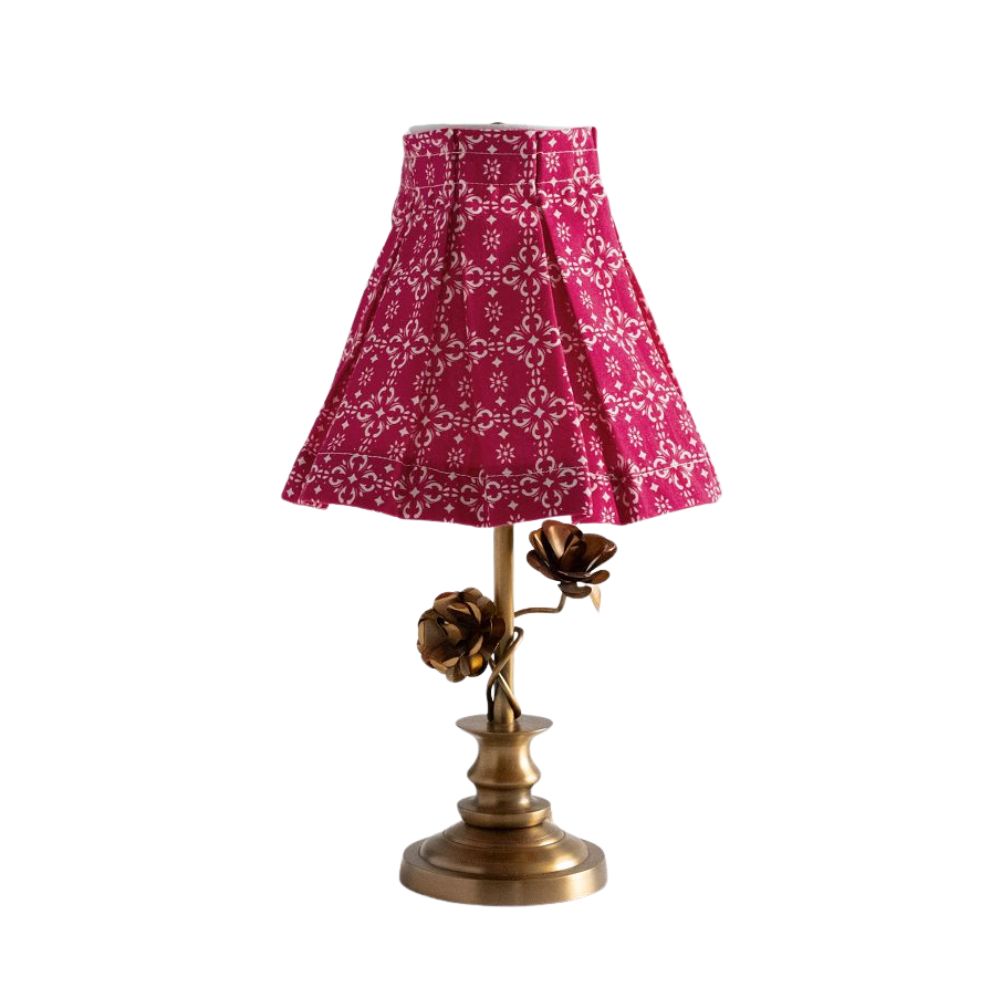Floral Brass Table Lamp