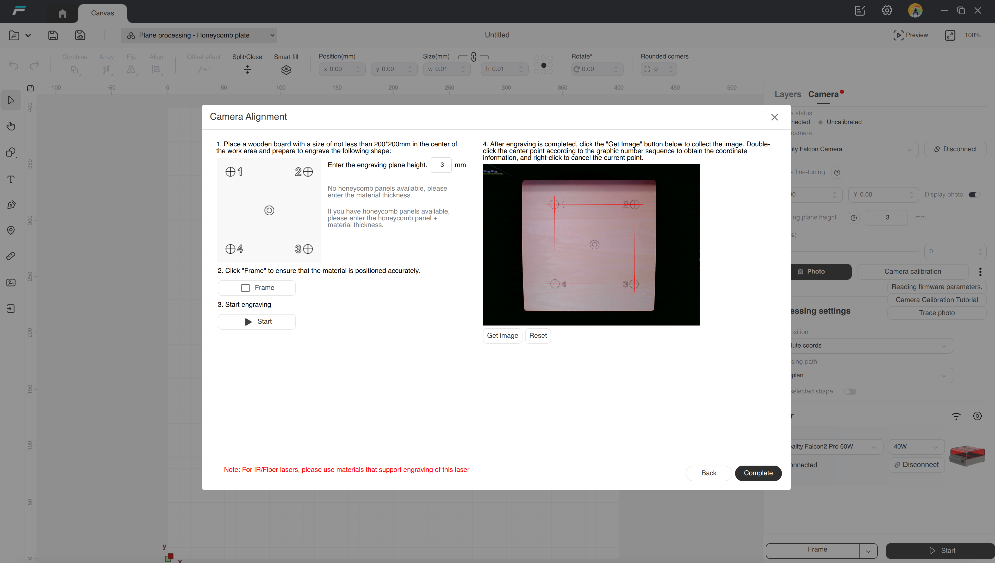 Software for Creality Falcon2 Pro 60W