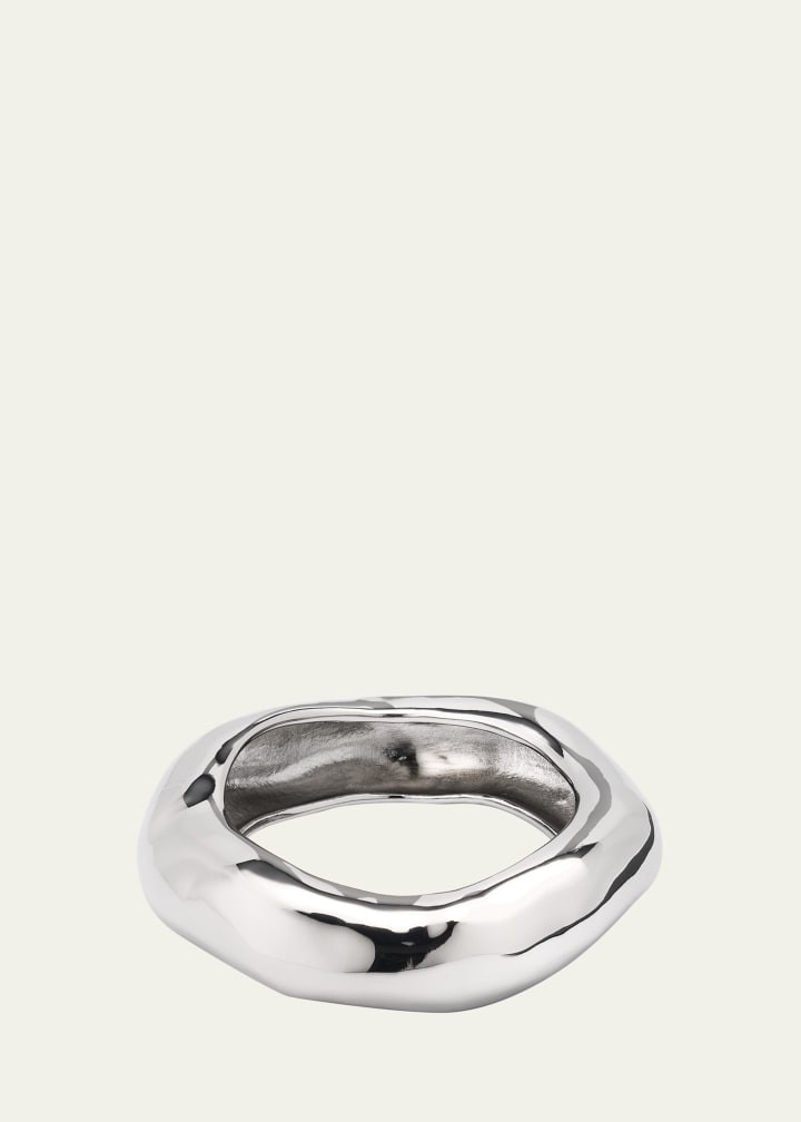 Wide Molten Bangle, Size Small