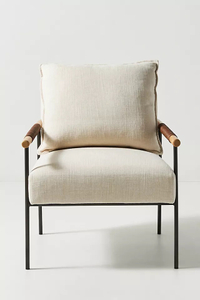 Anthropologie Valencia Linen Atticus Armchair