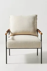 Anthropologie Valencia Linen Atticus Armchair