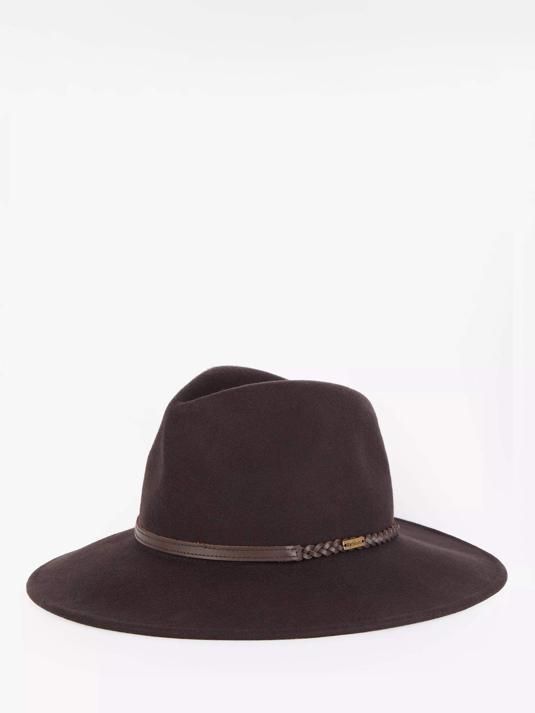 Barbour Tack Wool Fedora Hat, Chocolate/praline