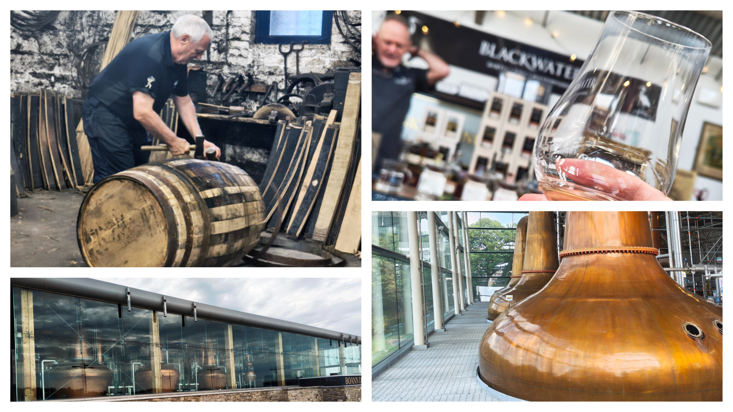 A selection of images of various Irish distilleries.