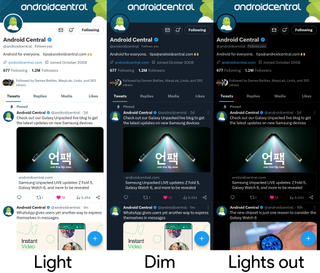 Demoing all the UI color options in Twitter