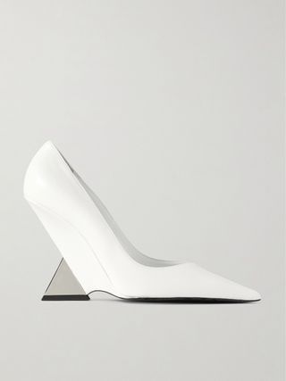 Cheope Patent-Leather and Silver-Tone Pumps