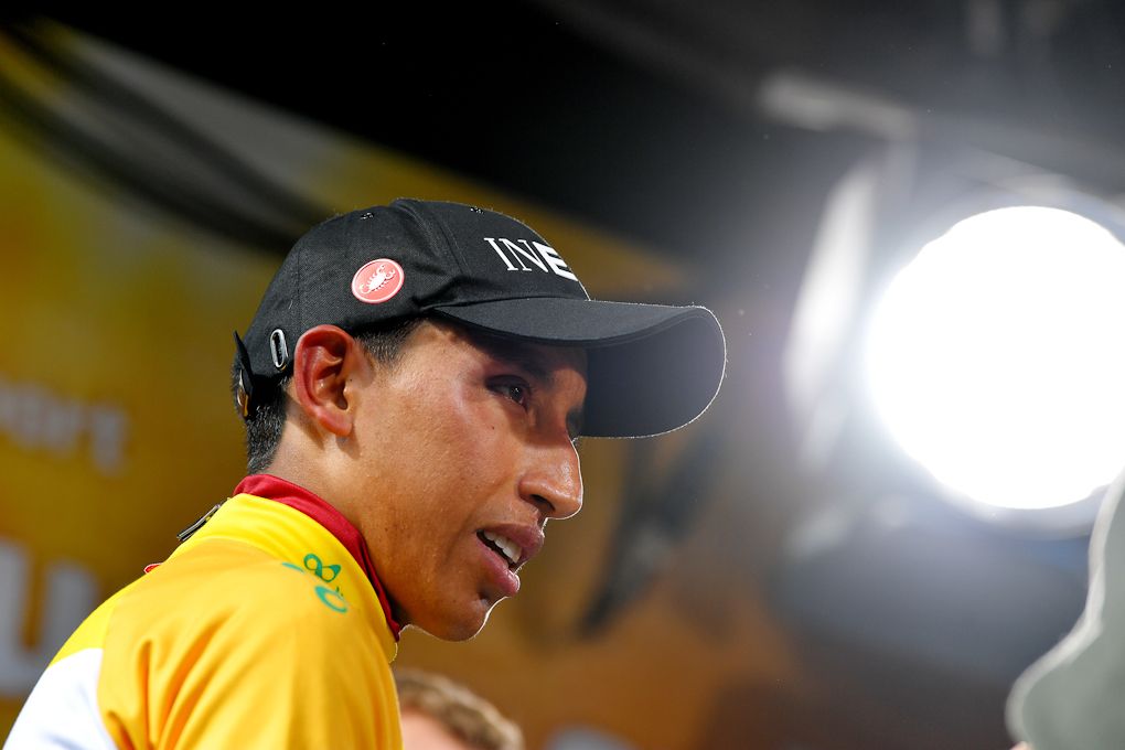 Egan Bernal in yellow after stage 6 at Tour de Suisse