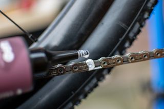 CeramicSpeed UFO All Conditions drip lube on a chain