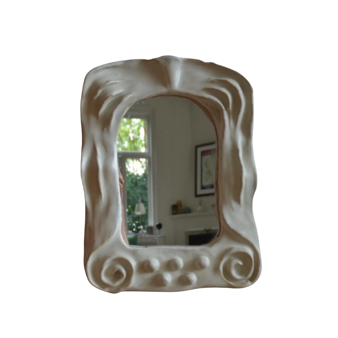 Ceramic wall mirror