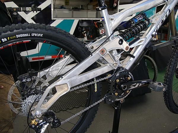 The stout-looking rear end offers 7" of travel and is intended for downhill applications.