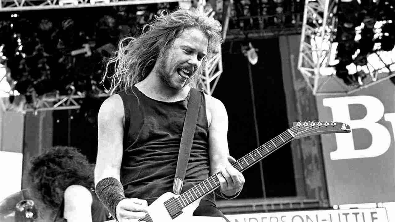 Metallica&amp;rsquo;s James Hetfield performing onstage in 1988