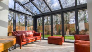 contemporary conservatory with bifold doors