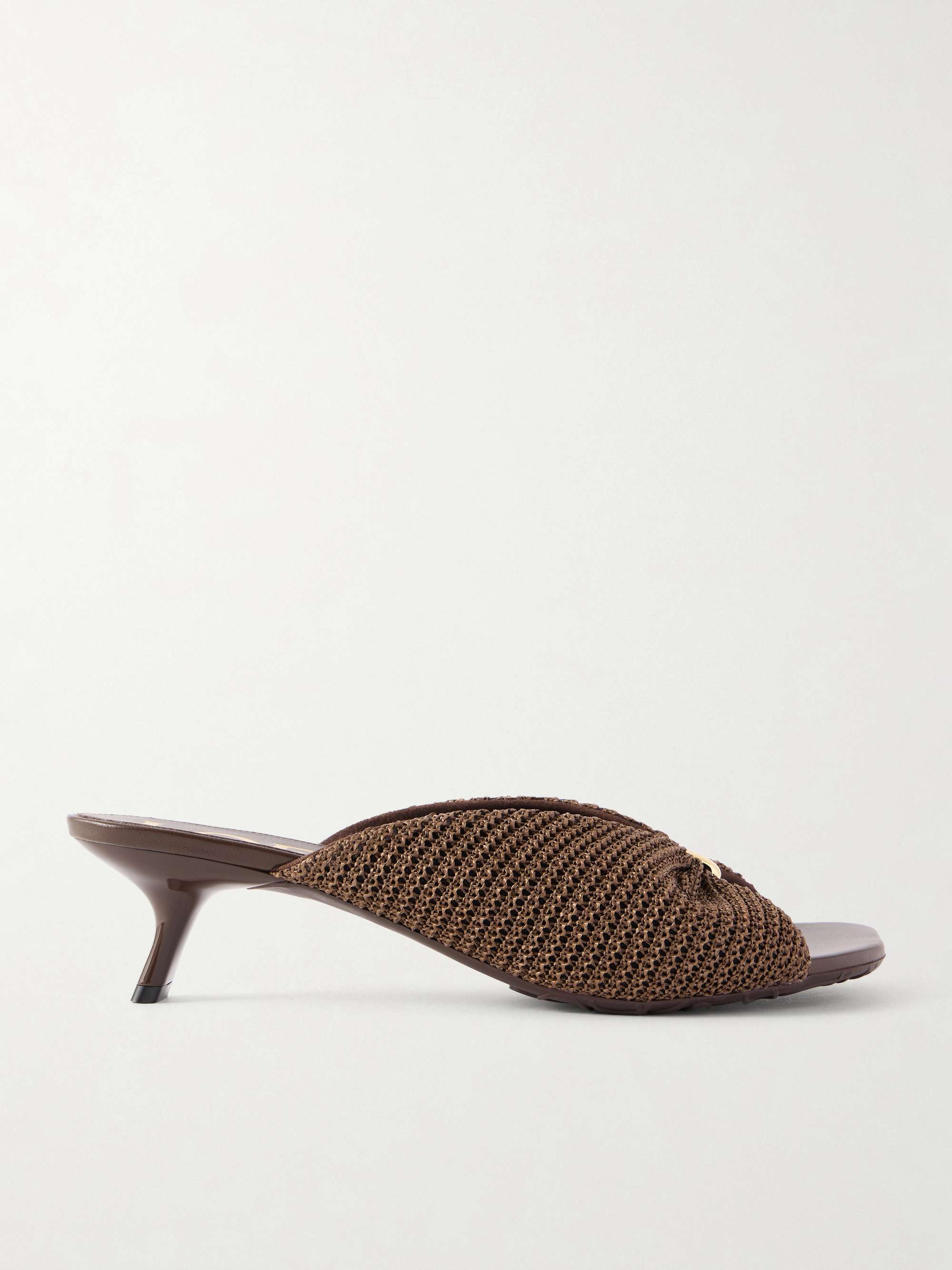 + Paula's Ibiza Pebble Raffia-Effect Mules
