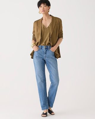 Petite Mid-Rise '90s Classic Straight-Fit Jean in Pheasant Wash