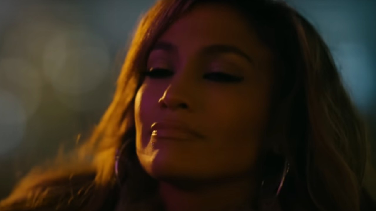 Jennifer Lopez smiling in Hustlers