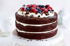 Gluten-free and egg-free chocolate layer cake