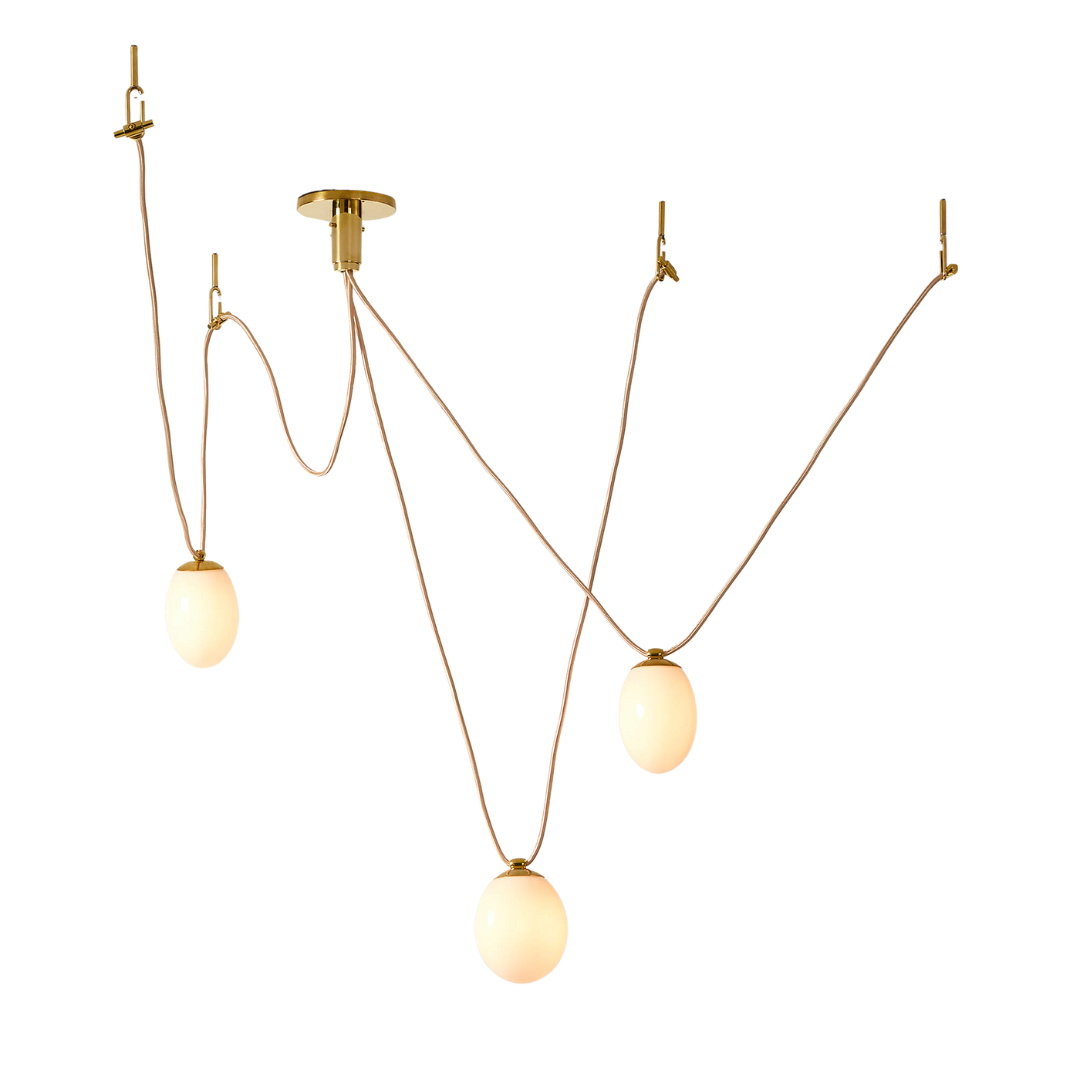 CB2, Augustine 3-Bulb Glass Chandelier by Goop