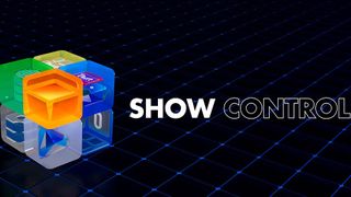 The multi-color cube logo for Daktronics Show Control solution.