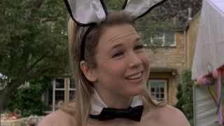 Bridget in bunny ears in Bridget Jones's Diary