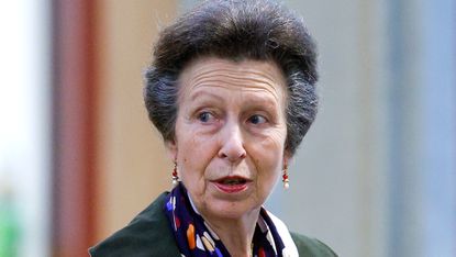 Princess Anne gave off Jamiroquai vibes with her recent hat. Here she's seen speaking during a visit in New Zealand