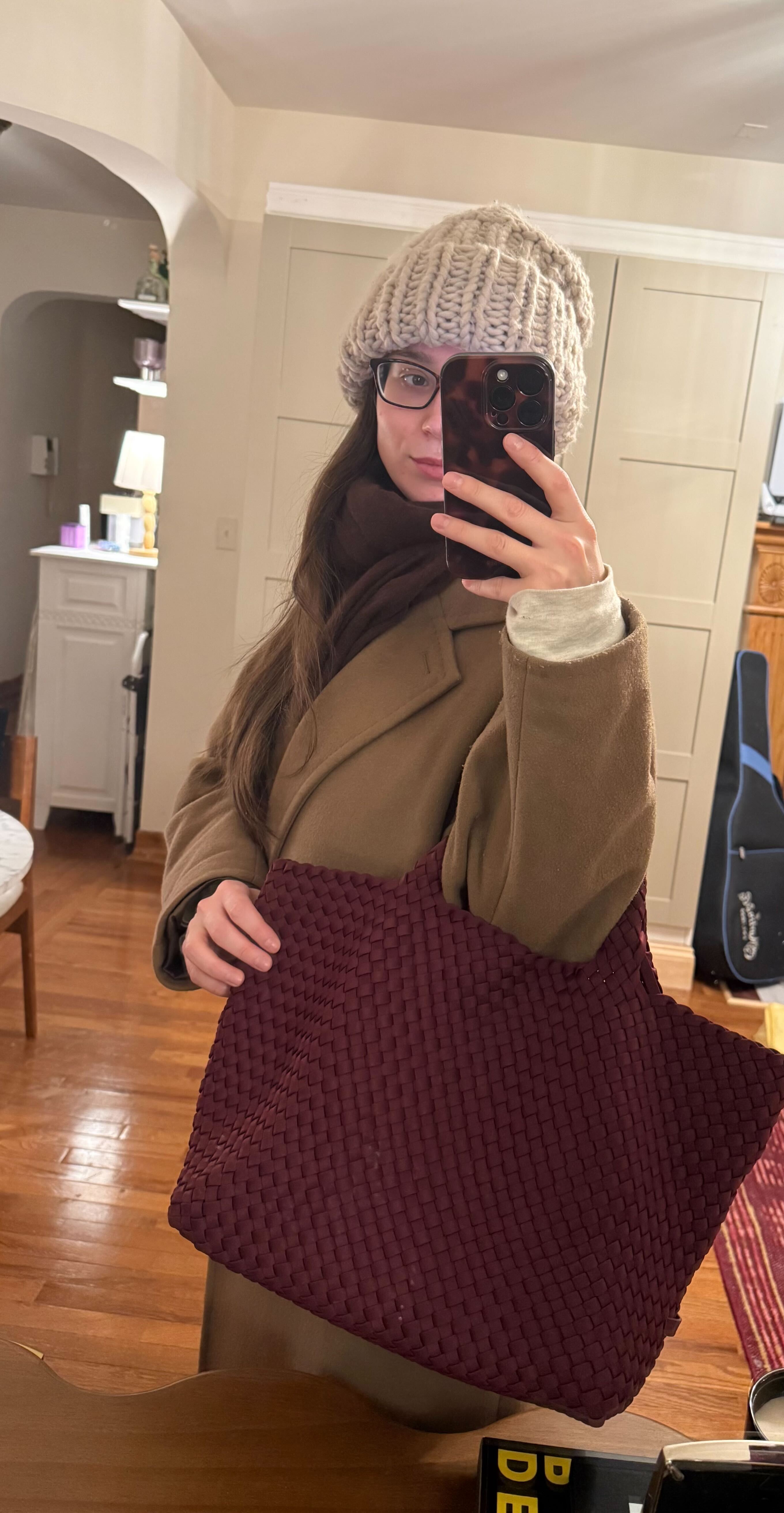 Siena Gagliano tests the Naghedi St. Barth's Medium Tote Bag