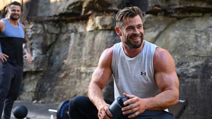 Chris Hemsworth after training