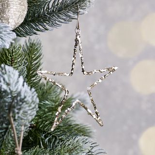 The White company Glitter Star Decoration – 14cm