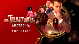 Gloria Rono, Luke Toki, Keith Banks, Hannah Ferrier, Rodger Corser in a promotional image for The Traitors Australia season 2