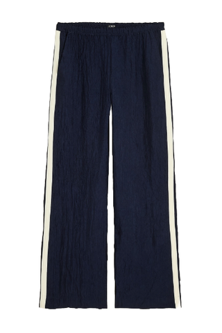 J.Crew Stratus Side-Stripe Pant in Textured Satin