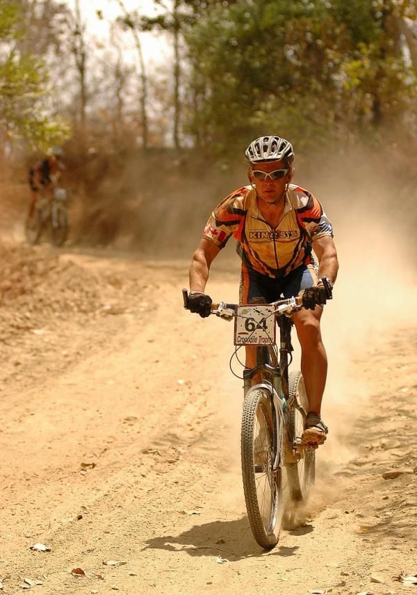 Chris Nicholson descending with speed